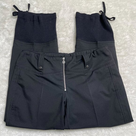 Marithe Francois Girbaud Women's Black Zip up Cropped Trouser Size 29 - Picture 1 of 10